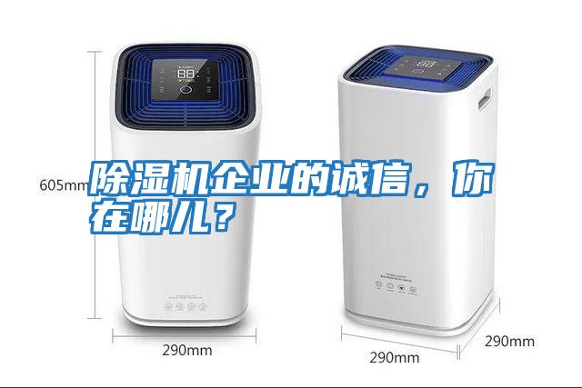 除濕機(jī)企業(yè)的誠(chéng)信，你在哪兒？