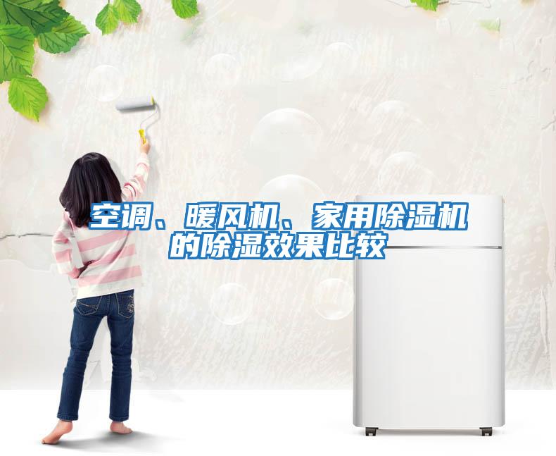 空調、暖風機、家用除濕機的除濕效果比較