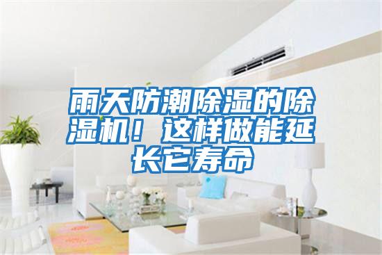 雨天防潮除濕的除濕機！這樣做能延長它壽命