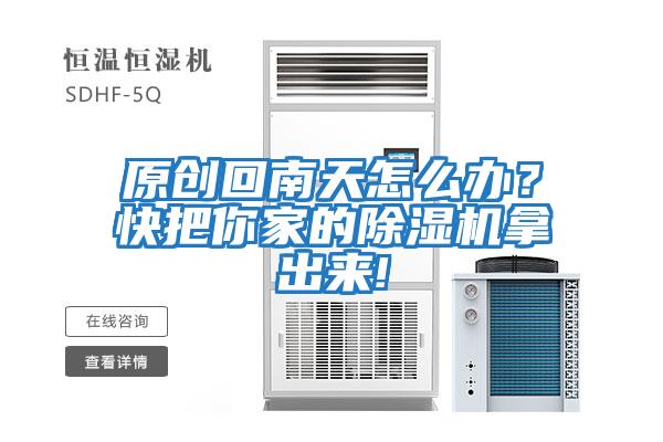 原創(chuàng)回南天怎么辦？快把你家的除濕機(jī)拿出來!
