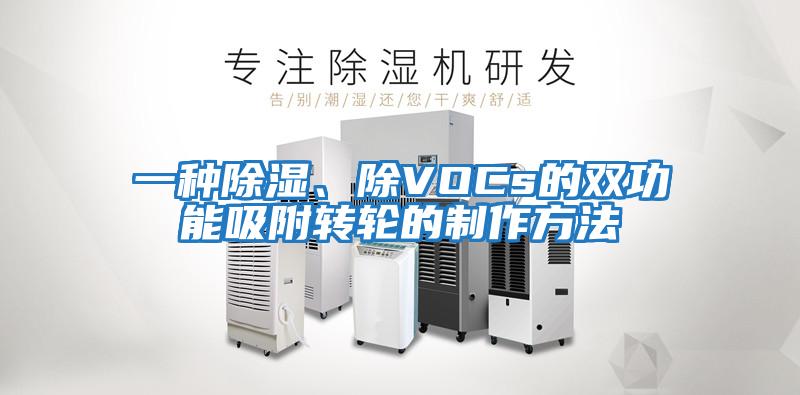 一種除濕、除VOCs的雙功能吸附轉輪的制作方法