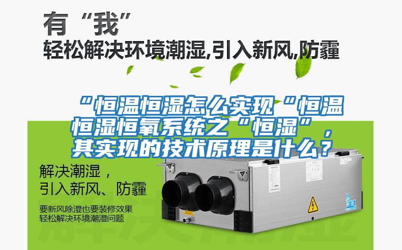 “恒溫恒濕怎么實現“恒溫恒濕恒氧系統之“恒濕”，其實現的技術原理是什么？